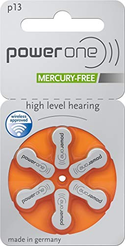 Power One Hearing Aid Batteries P13, One 6 pack