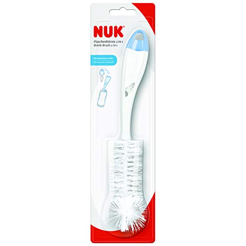 NUK 10256279 - Scovolino per biberon 2 in 1 con manico ergonomico, 1 pezzo