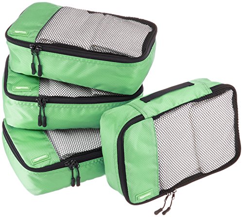 AmazonBasics ZH1509006, Set da 4 cubi organizzatori , Verde, Piccola