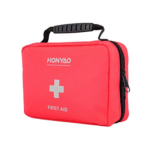 HONYAO Kit di Pronto Soccorso, Borsa di Emergenza Medico - Kit Cassetta Pronto Soccorso per Casa Aziende Auto Barca Moto e Viaggio Trekking Camping Escursionismo Montagna