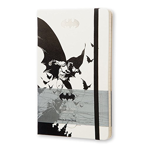 Moleskine Taccuino Batman in Edizione Limitata, Notebook a Righe con Grafiche a Tema Batman, Copertina Rigida, Formato Large 13 x 21 cm, Colore Bianco e Nero, 240 Pagine