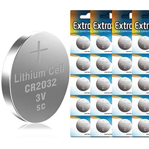 EXTRASTAR CR2032 alkaline 3V non-rechargeable battery batterie a bottone al litio, confezioni da 20