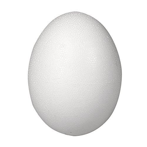 Rayher Uovo di polistirolo, 2 Pezzi, 26 cm, 2 semigusci, Bianco, 23.5 x 40.5 x 58.5 cm
