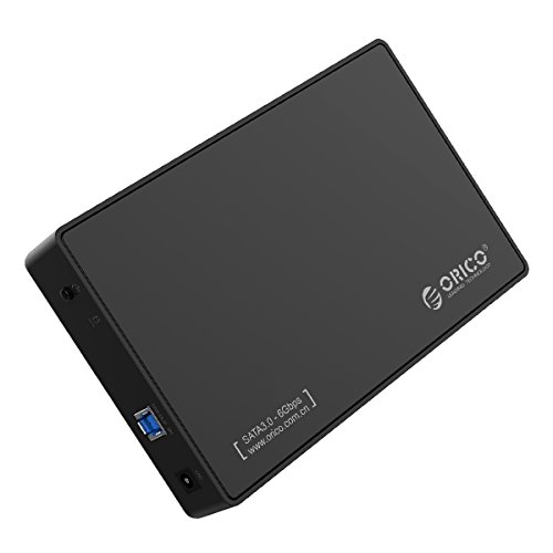 ORICO Involucro Esterno USB 3.0 SuperSpeed Case per Disco Rigido 3.5 pollici SATA HDD e SSD, installazione senza attrezzi Supporto UASP (3588US3-Nero)