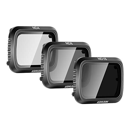 Neewer 2-in-1 Lente Filtro a Densità Neutra, Compatibile con DJI Mavic Air 2, Kit di 3 Filtri Multi-rivestito ND4, ND8, ND16