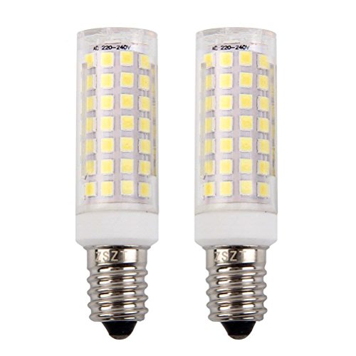 Lampadina LED E14 ZSZT 9W Equivaleni a 75W Bianco Freddo 6000K Cappa da Cucina LED AC220-240V Piccola vite di Edison 2 Pezzi