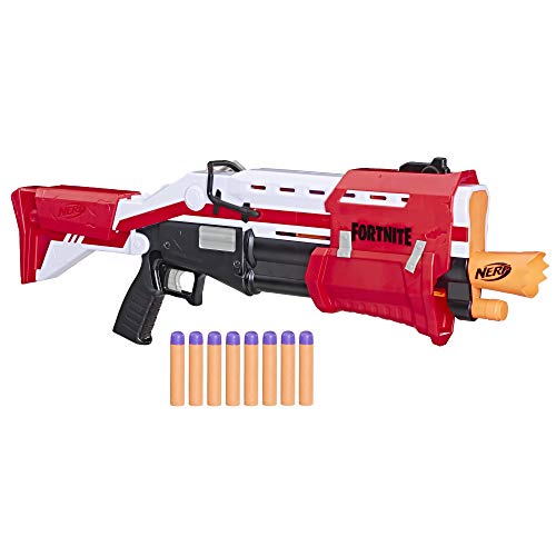 Hasbro Nerf- Fornite Mega Blaster con Dardi, Colore Rosso, E7065EU4