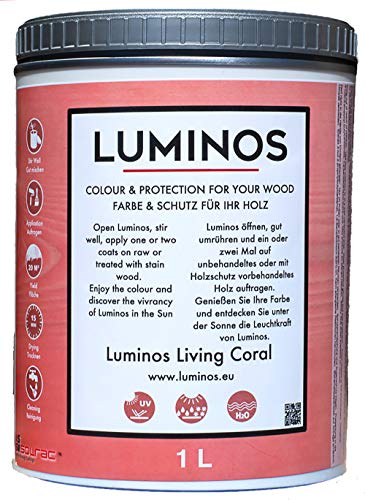 Luminos LUM1113 LIVING CORAL Impregnante e finitura protettiva per legno (1L, Living Coral)