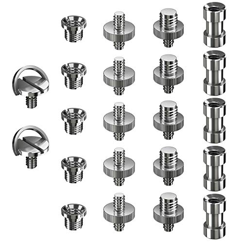 Ventvinal 22 pezzi Adattatori a Vite con Filettatura da 1/4