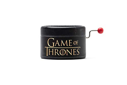 Piccolo carillon manovella decorato in nero con la melodia di Game of Thrones GOT. Un regalo per i fan della serie. Il Trono di Spade