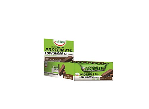 Equilibra Protein 31% Low Sugar Bar Cioccolato al Latte - 24 Bar - 950 g