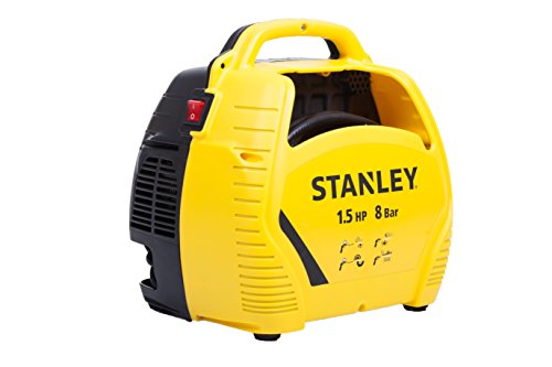 Stanley Compressore d'aria con acessori, 1.5 HP fino a 8 Bar, 1100 W, 230 V, Giallo/Nero