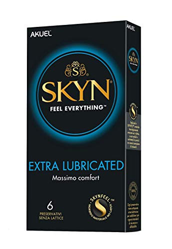 SKYN Extra-Lube, Preservativi Senza Lattice Extra Lubrificati Pacco da 6