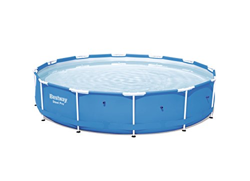 Bestway Steel PRO 56706 Framed Pool Round 6473L Blue Above Ground Pool - Above Ground Pools (Framed Pool, Round, 6473 L, Blue, PVC, Polyester, Steel, 290 mm)