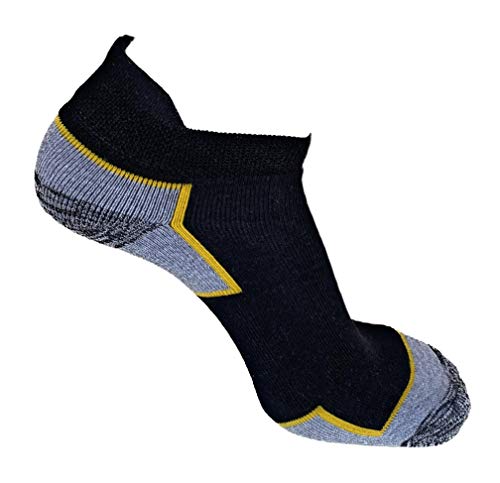 Lucchetti Socks Milano 6 paia calzini fantasmini da lavoro 90% cotone traspiranti leggeri alla caviglia rinforzati (39-42, con protezione posteriore)