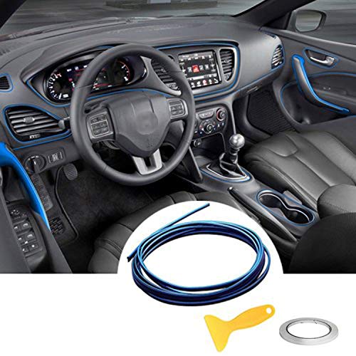 Car Trim Strip linea,fai da te Car Styling interni modanature Decorazione,5M (blu)