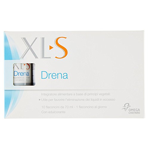 XL-S Medical Drena Integratore Alimentare per Donne che Elimina i Liquidi in Eccesso, 10 Flaconcini