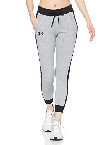 Under Armour Rival Graphic Novelty Pantaloni, Donna, Grigio, MD