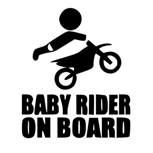 Geshiglobal Baby Rider On Board Words Sign - Adesivi per finestrino Posteriore
