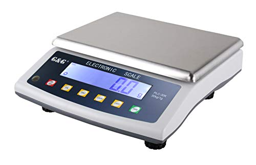 GundG PLC - Bilancia di precisione da tavolo, per laboratorio, industria, oro, 30kg/1g, utilizzabile a batteria