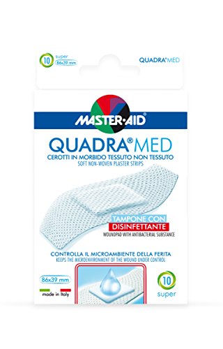 Master Aid Quadra Med Strip, 10 Pezzi Super - 1 Prodotto