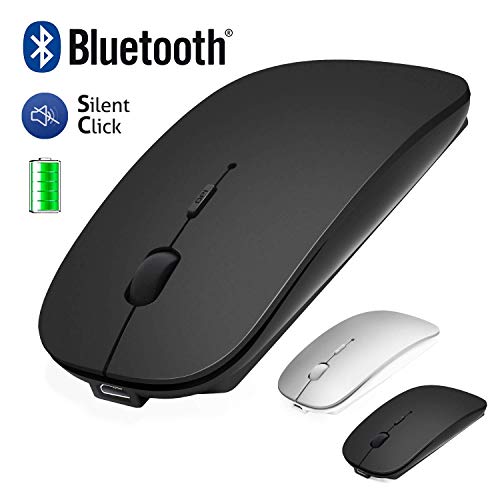 Mouse Bluetooth Wireless Compatibile con Laptop/Macbook/iPad/iPhone (iOS 13.1.2 e successiva) /PC/Computer Android Mini Mouse Silenzioso Ricaricabile per Windows/Linux/Mac 3DPI Regolabile Bluetooth4.0