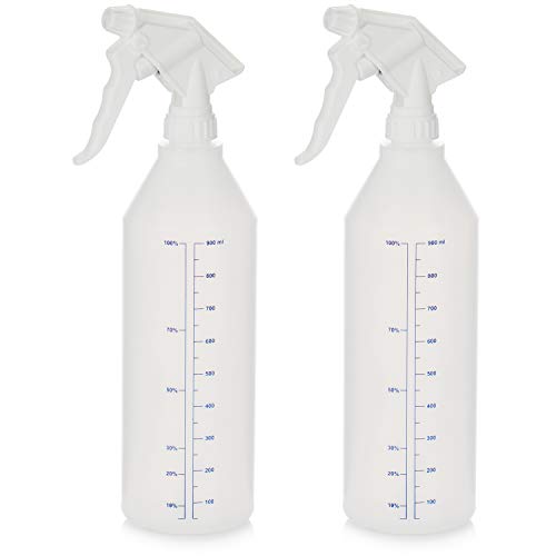com-four® 2X flacone Spray - spruzzatore a Pompa Resistente agli Agenti chimici con Filettatura 28/400 per Olio Minerale, Olio per Riscaldamento, benzoile, acidi diluiti e alcali