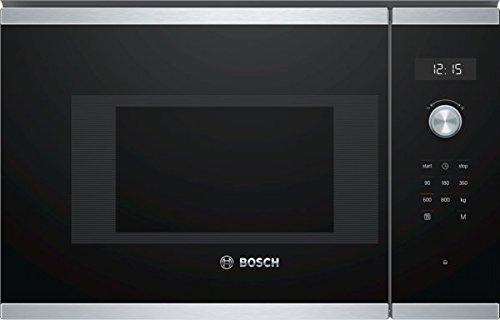 Bosch Serie 6 BFL524MS0 Incasso Solo microonde 20L 800W Nero, Acciaio inossidabile forno a microonde