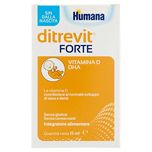 Humana Ditrevit Forte Integratore Alimentare per Bambini per la Crescita - 15 ml