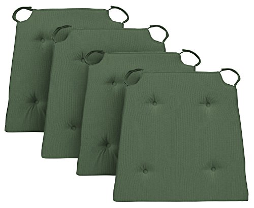 Traumnacht Basis, Cuscino per Sedia, Set di 4, Verde, 40 x 42 x 4cm