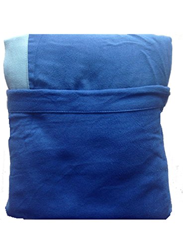 Marilyn Coprilettino Telo Mare Lettino Sdraio con Tasche e Borsetta in Microfibra (Azzurro Tasche Celesti)