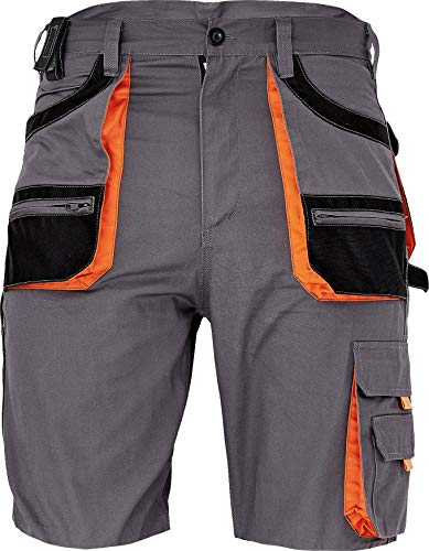 DINOZAVR des-Emerton Bermuda da Lavoro Uomo - Pantaloni Corti Cargo Pantaloncini Estivi con Tasche Multifunzione - Grigio 52
