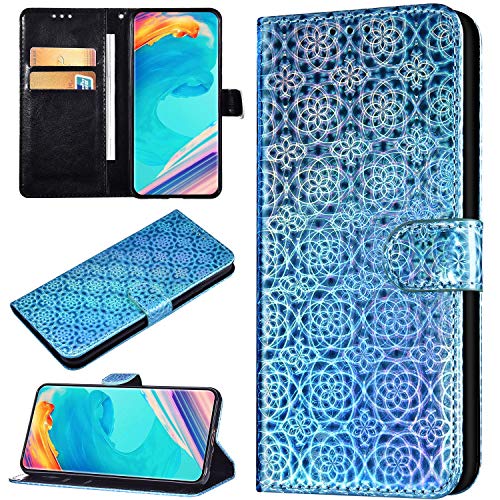 Robinsoni Custodia Compatibile con Nokia 2.2 Cover Libretto Magnetica Cover Portafoglio Pelle PU Antiurto Cover Silicone Custodia Taccuino Cover 360 Gradi Telefono Custodia Signorile Blu