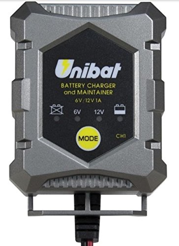Carica Batterie UNIBAT CH1 Specifico per Scooter, Moto, Auto, Camper, Barche