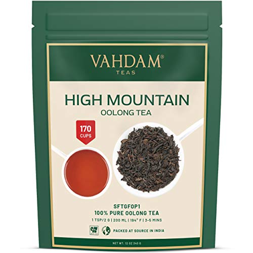 Foglie Di Tè Oolong Tea Alta Montagna Dall'Himalaya, 340gr (150 tazze), OOLONG TEA PER PERDITA DI PESO, tè 100% naturale di disintossicazione, tè per dimagrire, tè dimagrante dall'India