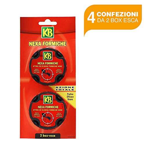 KB Nexa Formiche insetticida Pronto all'Uso (4 Confezioni) 8 Box Esca