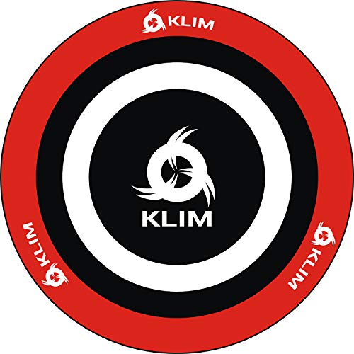 KLIM™ Chairmat - Tappeto in Tela per sedie + Protezione per Il Pavimento con Base Antiscivolo + per l'Arredamento di Ufficio, Salotto, Camera da Letto, Studio + 120 cm + novità 2020 (Rosso e Bianco)