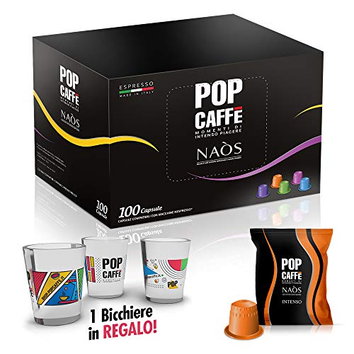 Nespresso compatibili 100 capsule POP CAFFE MISCELA .1 INTENSO