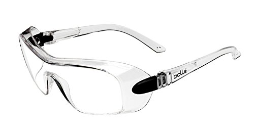 Bollé Ovlitlpsi, mascherina protettiva trasparente, da mettere anche sopra gli occhiali, taglia unica