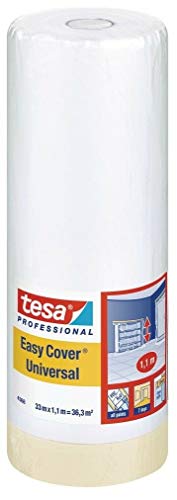 Tesa 04368-00008-01 - Nastro per mascheratura con pellicola protettiva Easy Cover Premium, 33 m x 1100 mm