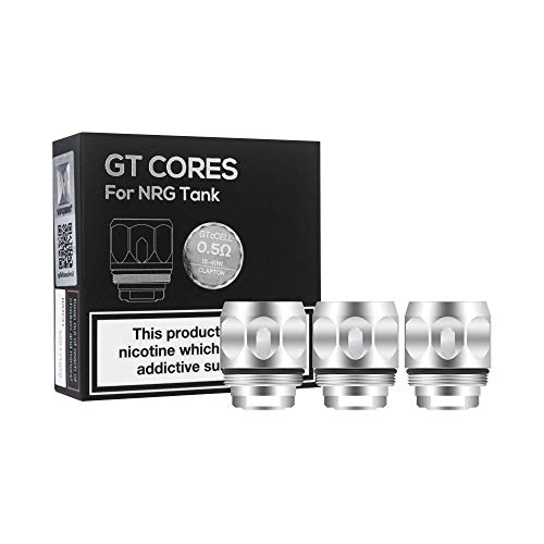 Vaporesso NRG & SE Mini serbatoio GT cCell Bobine di ricambio in ceramica Confezione da 3 (resistenza GT cCell 0,5 ohm (15-40W)), Questo prodotto non contiene nicotina o tobaco