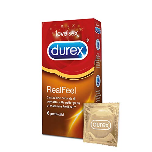 Durex Real Feel Preservativi, 6 Profilattici