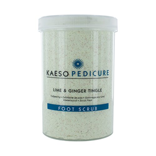 Kaeso - Foot Scrub, esfoliante per i piedi, effervescente al lime e zenzero, confezione da 1200 ml (etichetta in lingua italiana non garantita)