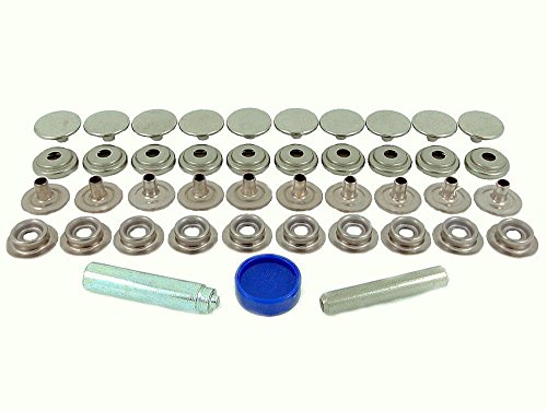 Ossian Fasteners BPS A4 850-6 R00 - Kit di riparazione per bottoni automatici in acciaio inox grado 316, chiusure per stoffa su stoffa, di grado militare