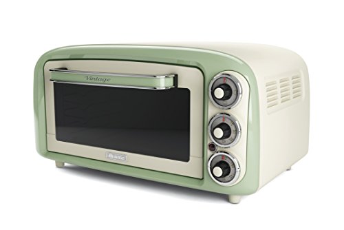 Ariete 979 - Forno Elettrico di Design 18 Litri, Idoneo per pizza da 30 cm, 1380W, 3 posizioni di cottura, Timer 60', Acciaio Inossidabile, Verde Pastello