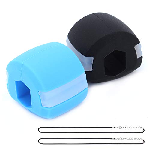 TAECOOOL - Dispositivo per esercizi a doppio mento, per muscoli del viso, per masticare la mascella, per allenamento muscolare e viso (2 pezzi)