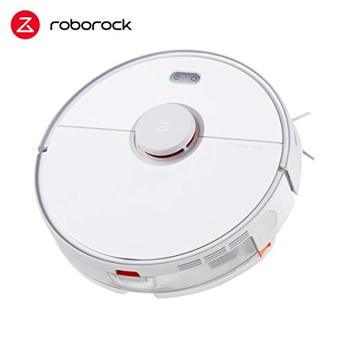roborock S5 Max - Robot aspirapolvere (aspiratore, Scopa, Funzione lavapavimenti, sensori LDS, Controllo App), Bianco S5max