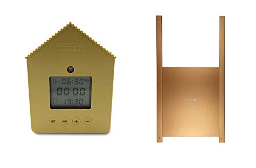 Apriporta per pollaio con timer e sensore di luce Titan Incubators PIU’ porta in metallo