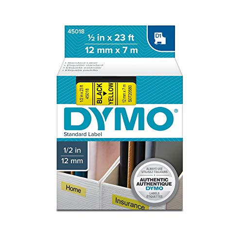 D1 tape Black/Yellow 12 mm 45018 di DYMO & miglior prezzo quadrato