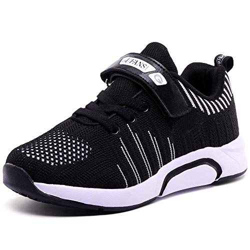 Scarpe da Camminata Ragazzi 36 Scarpe da Ginnastica Bambina Scarpe da Corsa Ragazze Sportive Scarpe da Basket Bambine Scarpe Bambini Atletica Scarpe Bambini Tennis Sneaker con Velcro Nero